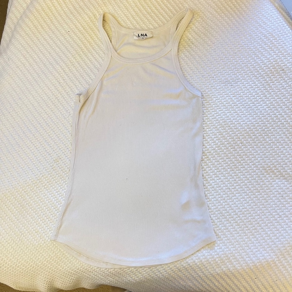 LNA White Tank Top